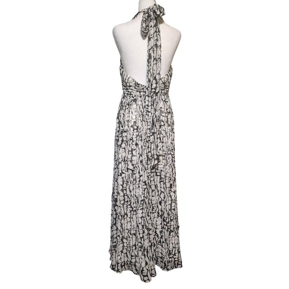Y2K Spiegel Black/White Print Halter Maxi Dress Size 10 Formal-Wedding Wear - Picture 3 of 8